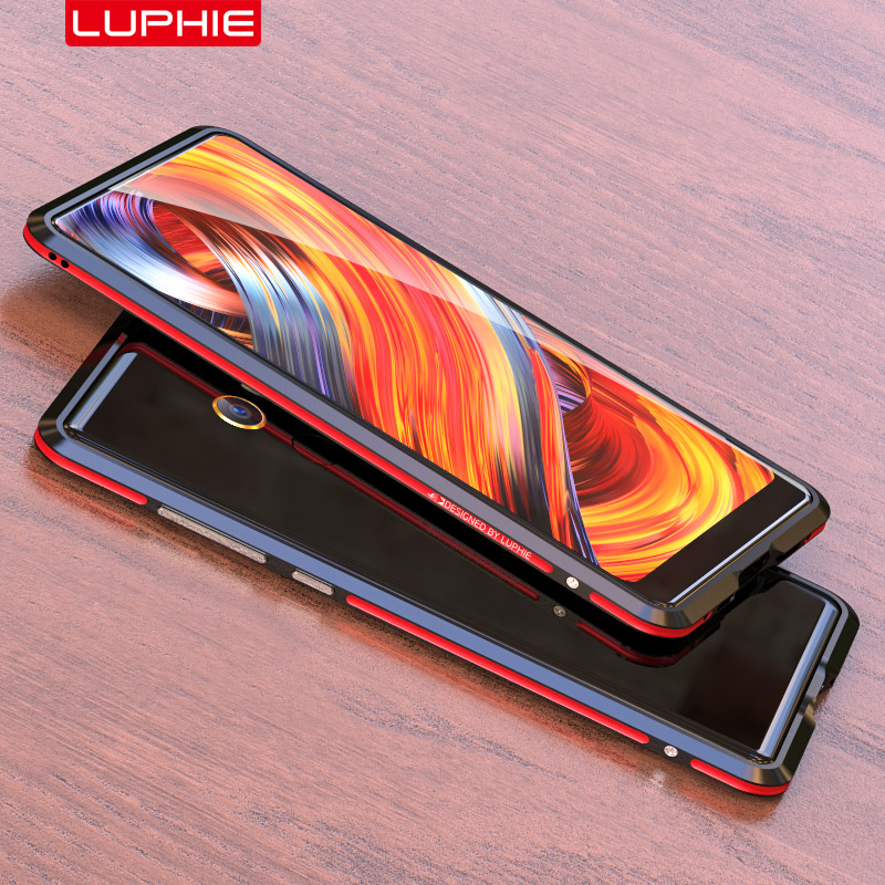 Luphie Bicolor Blade Sword Slim Light Aluminum Bumper Metal Shell Case for Xiaomi Mi MIX 2