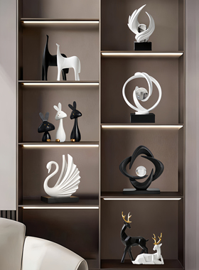 意式极简电视柜酒柜装饰品摆件