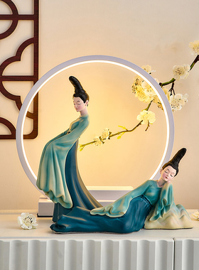 创意国潮国风只此青绿摆件客厅卧室中国风K工艺品办公室桌面装饰