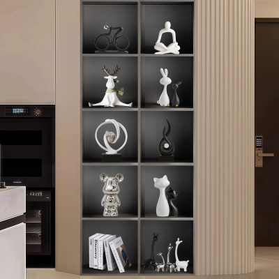 现代简约电视柜酒柜套装摆件高级感小众轻奢柜子家居高档软装饰品