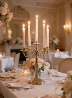 欧式复古西餐烛台摆件浪漫烛光晚餐蜡烛托婚庆餐桌拍摄道具装饰品