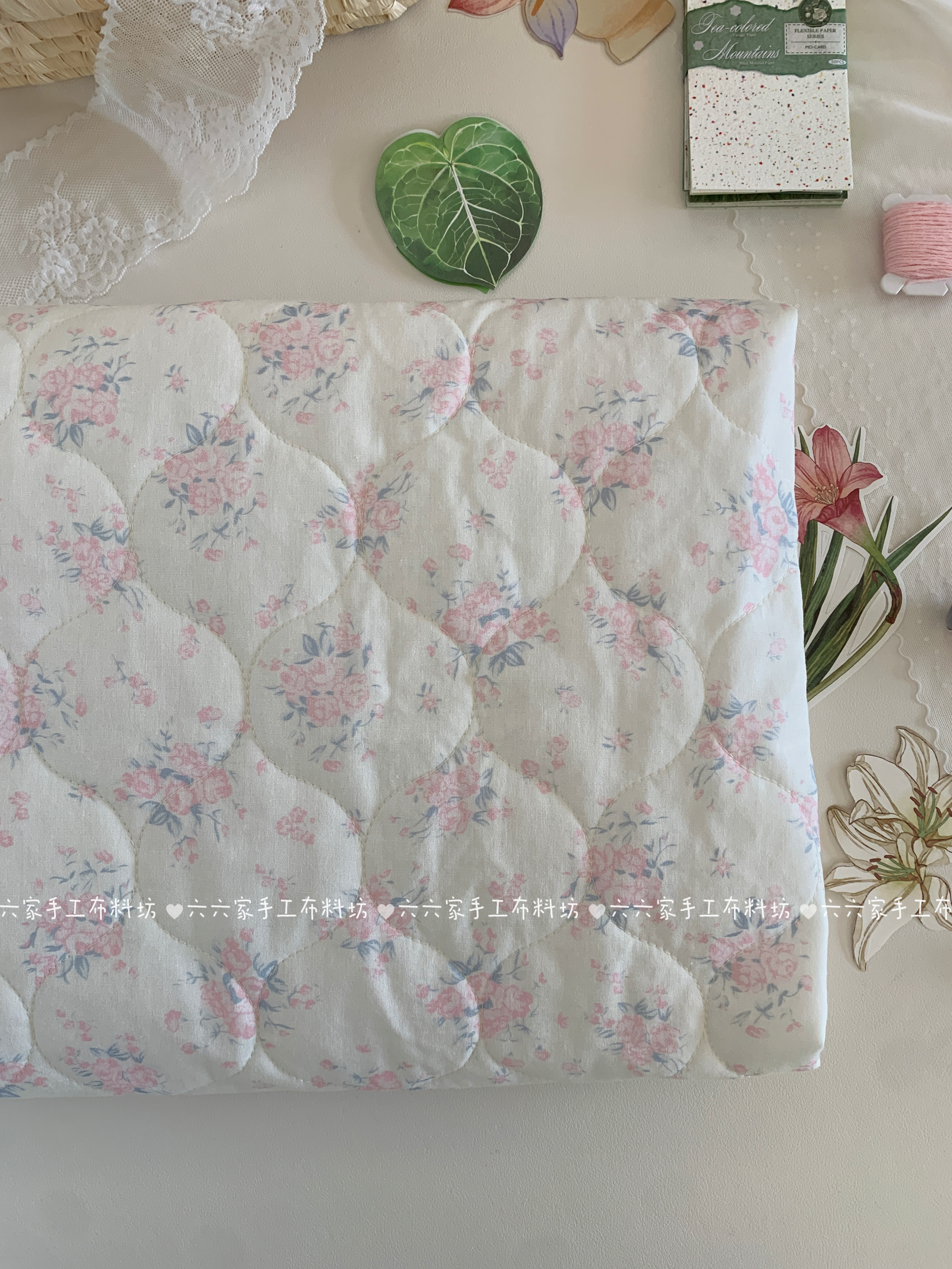 全棉40支印花绗棉布料ins韩系清新碎花发饰服装包包手工diy面料