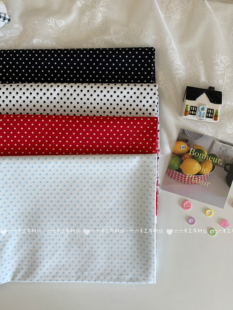 全棉60支印花布料百搭ins波点小圆点布料家居服发饰童装 包包diy布