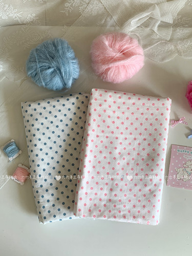 全棉双层纱布料纯色波点韩系百搭家居服发饰童装睡衣睡裤diy布料