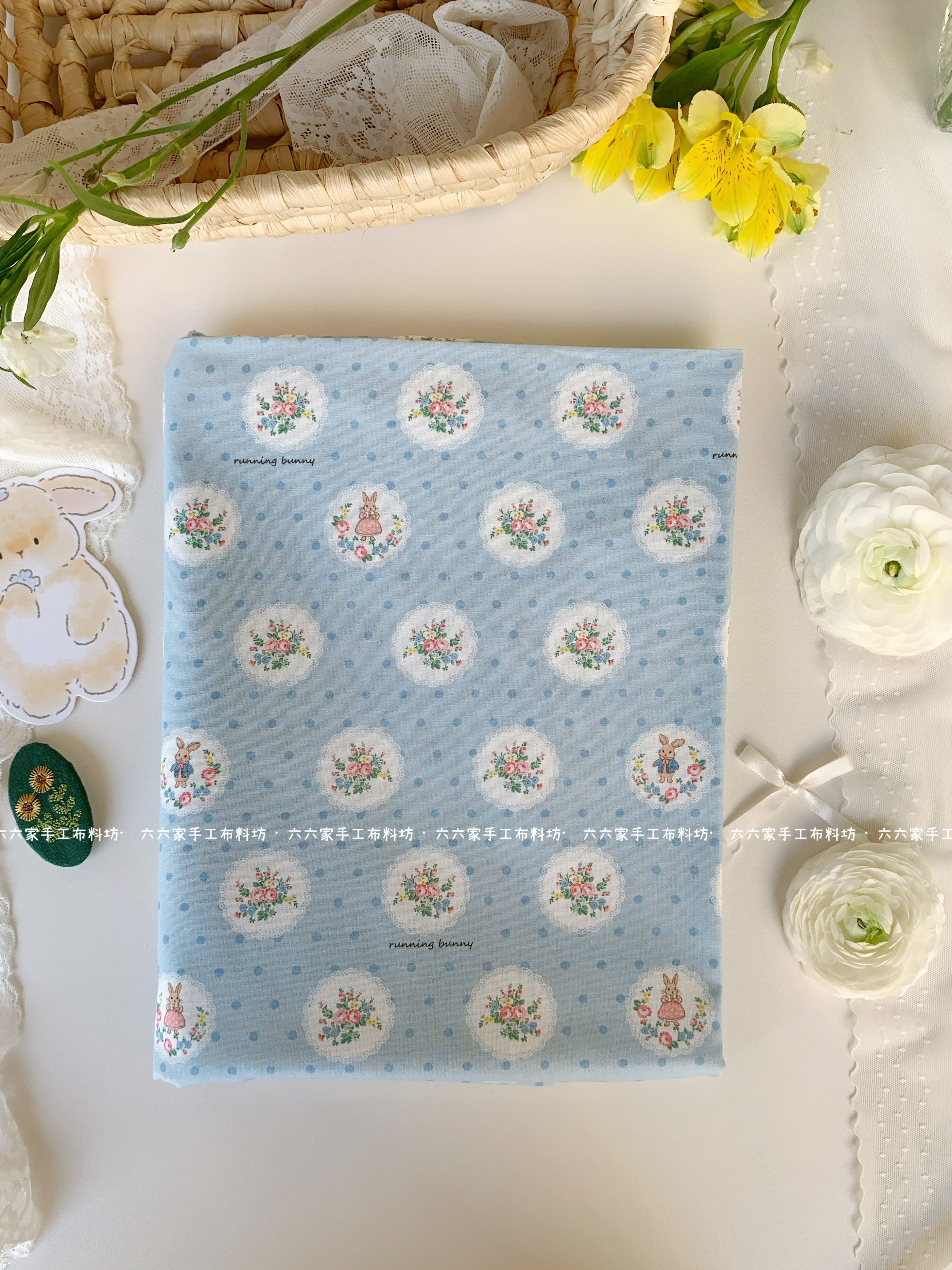 全棉40支春夏印花布料可爱波点碎花小兔服装发饰包包发圈手工diy,居家布艺,海绵垫/布料/面料/手工diy,淘宝优惠券,粉丝福利购,淘宝优惠卷