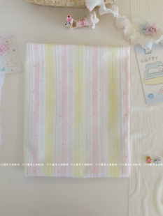 全棉40支印花布韩系ins条纹粉黄撞色波点服装发饰包包手工diy布料