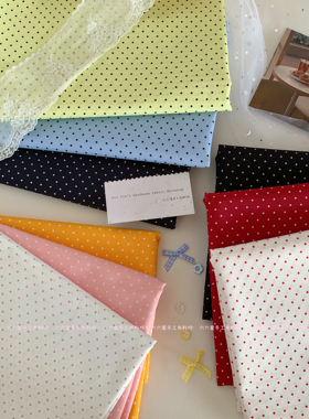 全棉40支印花布ins韩系绝美迷你小波点服装发饰娃衣发圈手工diy布