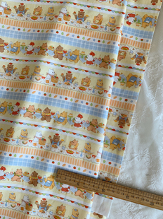 六六家40支全棉可爱卡通印花箱包手工diy发饰桌布女装睡衣布料