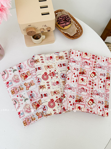 全棉40支印花布料可爱卡通小动物布料家居服发饰童装包包diy布料