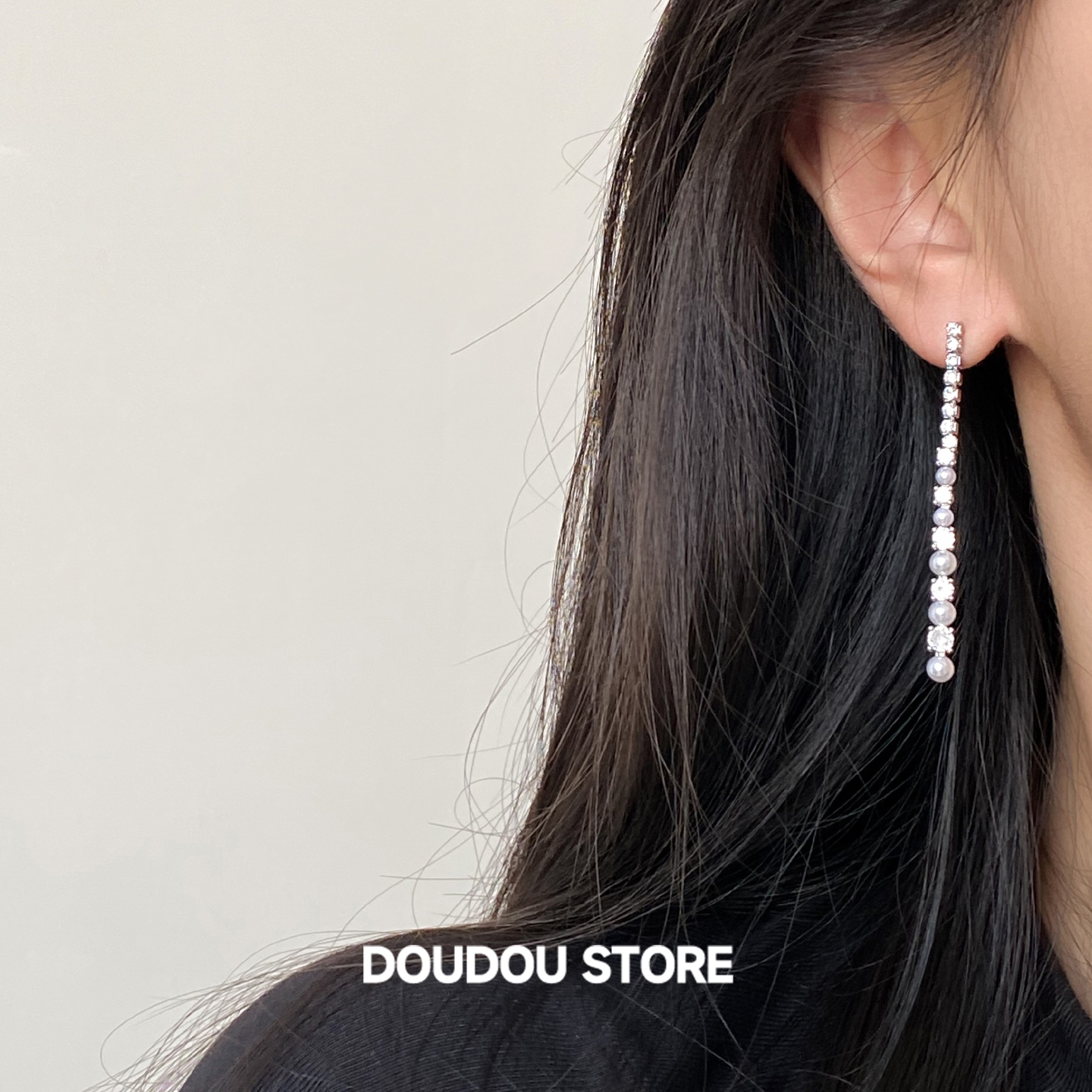 doudoustore珍珠流苏耳环