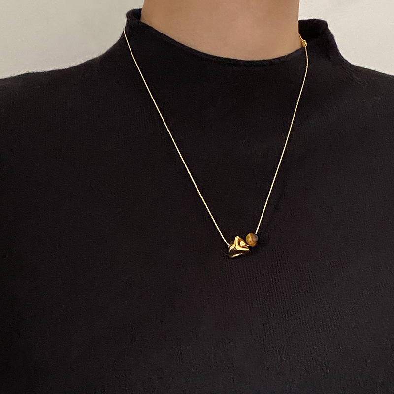 doudoustore虎眼石项链