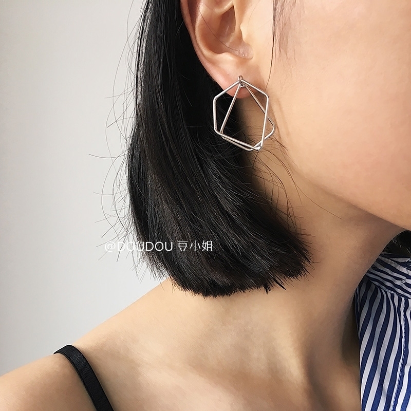 DOUDOU¼òÔ¼chic²»¹æÔòÏßÌõ¶à±ßÐζú¶¤ÆøÖʶú»·Íøºìͬ¿î¶úÊζú׹Ů