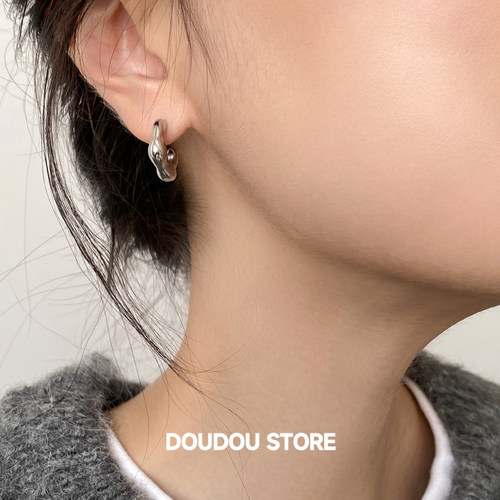 doudoustore金属C形耳钉
