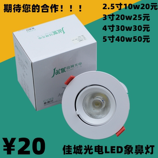佳城光电照明象鼻灯系列led射灯筒灯平板聚光灯天花灯可调节cob