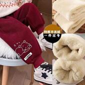 子秋冬款 宝宝冬装 2026新款 女童羊羔绒裤 儿童冬季 加绒运动裤 长裤 潮