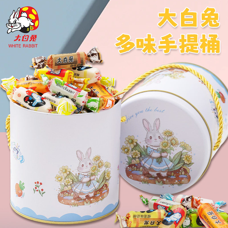 上海特产大白兔奶糖盒铁盒糖果圣诞礼物糖果伴手礼