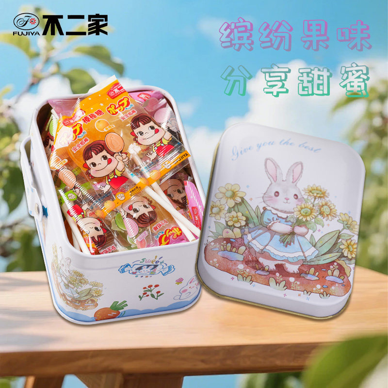 不二家棒棒糖礼盒装送女友创意礼盒圣诞节礼物糖果