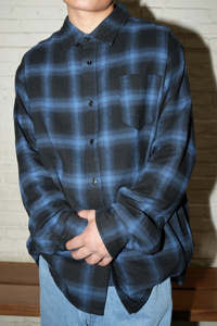 布吉商店5色格子衬衫衬衣美式休闲宽松大码oversize嘻哈oldschool