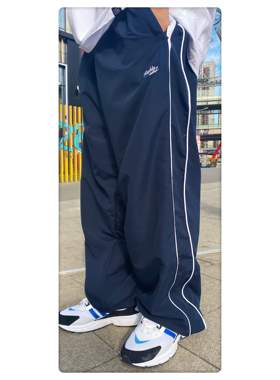 布吉商店复古运动裤男MS嘻哈街舞滑板裤宽松Oldschool练舞裤BBOY