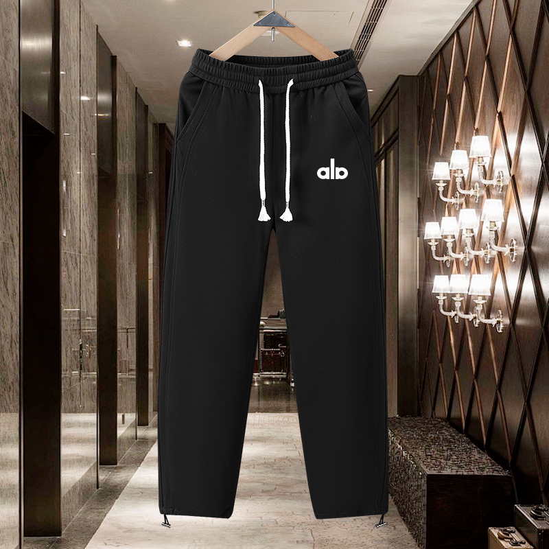 秋季新款休闲长裤男生宽松直筒裤冬季加绒加厚运动阔腿卫裤长裤子