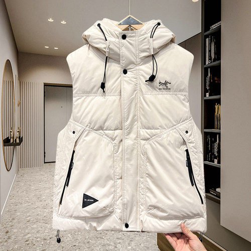 2025冬季新款鸟家男士外套潮牌白鸭绒马甲保暖羽绒服休闲坎肩背心