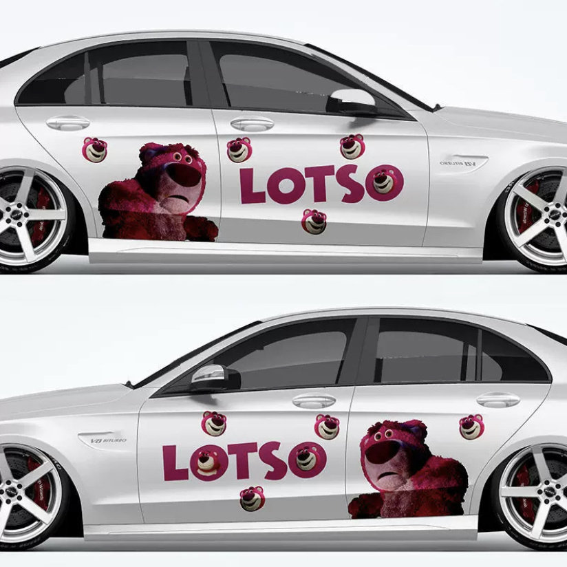 草莓熊车贴汽车贴纸可爱卡通改装车身两侧拉花划痕遮挡装饰贴画,汽车用品/电子/清洗/改装,汽车装饰贴/反光贴,淘宝优惠券,粉丝福利购,淘宝优惠卷