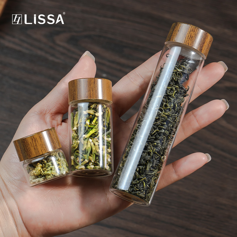 茶叶密封罐玻璃迷你便携食品级咖啡粉保存罐小号咖啡豆分装储存罐