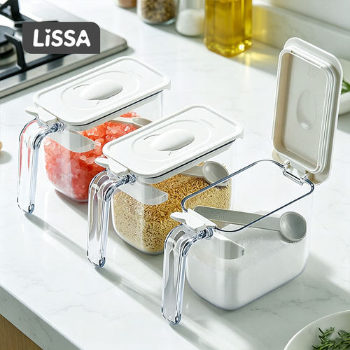 lissa厨房家用防潮盐罐调料罐