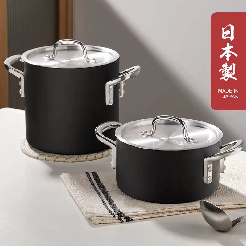 日本进口双耳炖锅家用带盖汤锅煮锅一人食加厚煲汤熬粥炖煮专用锅图片