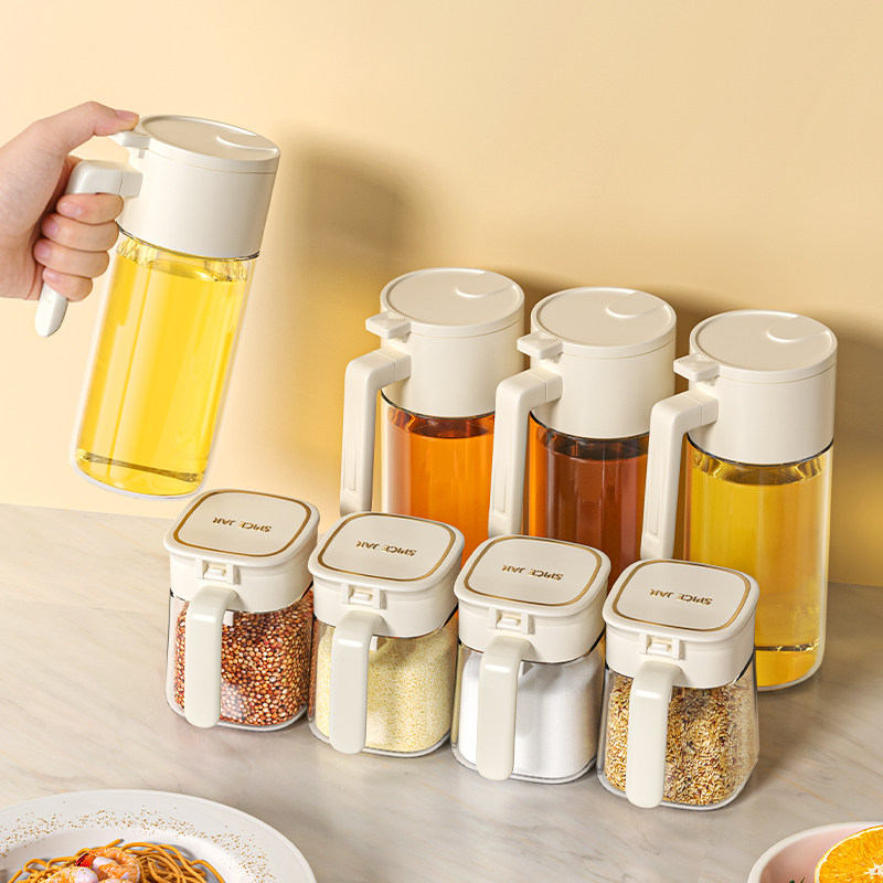 玻璃油壶调料盒厨房家用酱油醋调料瓶罐盐罐分装瓶密封调料收纳盒,厨房/烹饪用具,油壶,淘宝优惠券,粉丝福利购,淘宝优惠卷