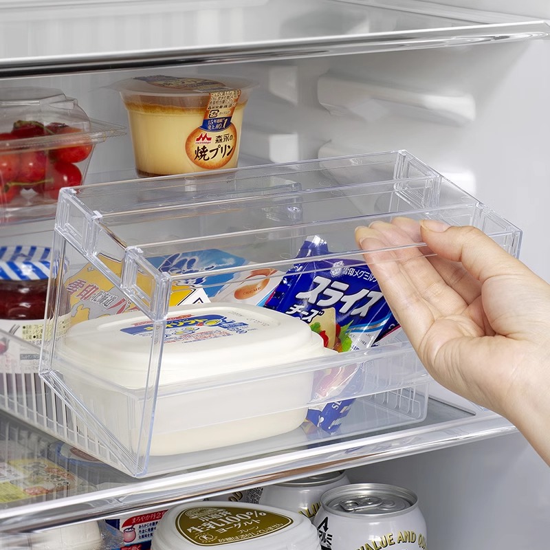 inomata冰箱分层整理收纳架