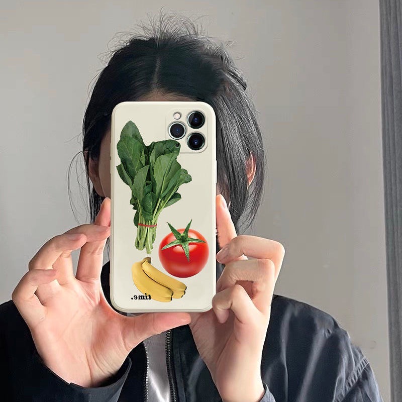 利利酱 蔬菜水果手机壳古董白苹果安卓15promax防摔13软壳14pro小米红卡通11韩xsmax新xr韩12pro小众ins