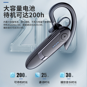 Y9枪色无线蓝牙耳机单边持久续航运动听歌挂耳式5.3音质好耐用