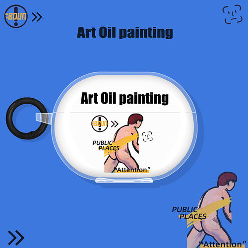 油画裸男适用华为蓝牙耳机保护套