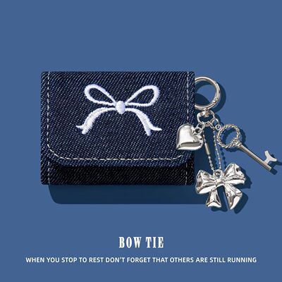 适用vivotws5保护套tws4/vivotwsair3pro耳机壳iqootwsair3/vivo蓝牙a3e/3i盒iqootws2/1/iqoo/air刺绣蝴蝶结