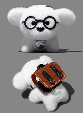 适用qcy melobuds pro保护套n70蓝牙n60耳机壳crossky c50保护壳ailybuds pro/lite/buds anc连体式毛绒小狗