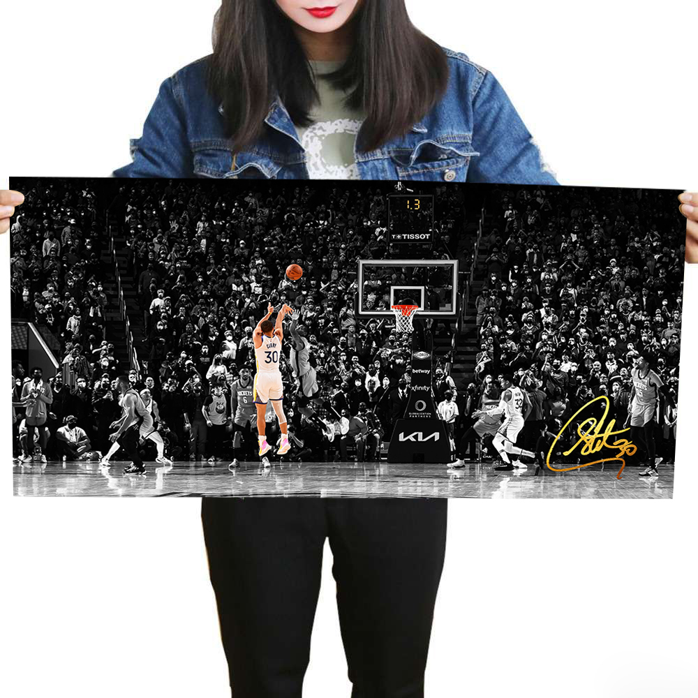 库里三分绝杀海报篮球