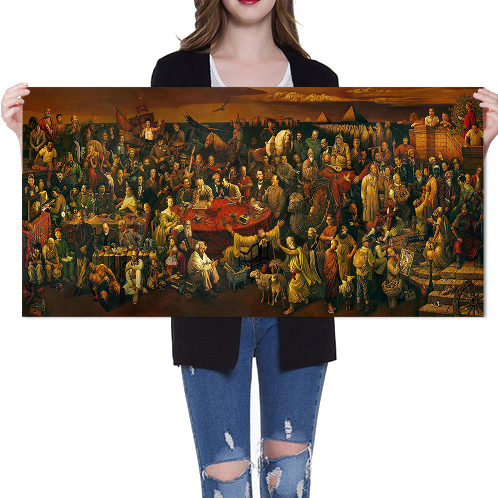 世界伟人海报复古教室台球厅装饰画酒吧办公室大学爱国个性墙贴画图片