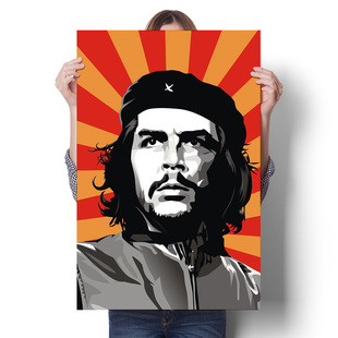 切格瓦拉海报装饰画复古励志贴画大学寝室床头挂画酒吧雪茄房壁画