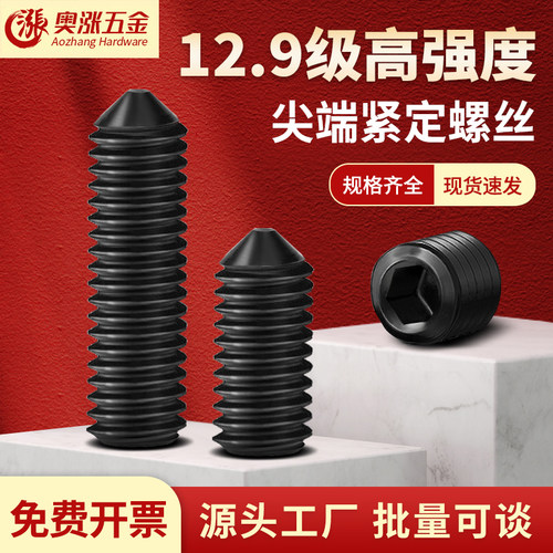 发黑12.9级无头锥端内六角机米