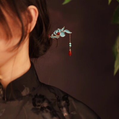 步摇烧蓝发簪简约现代