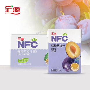 12盒纯果蔬汁饮料整箱 汇源NFC100%果汁鲜榨西梅汁200ml 包邮