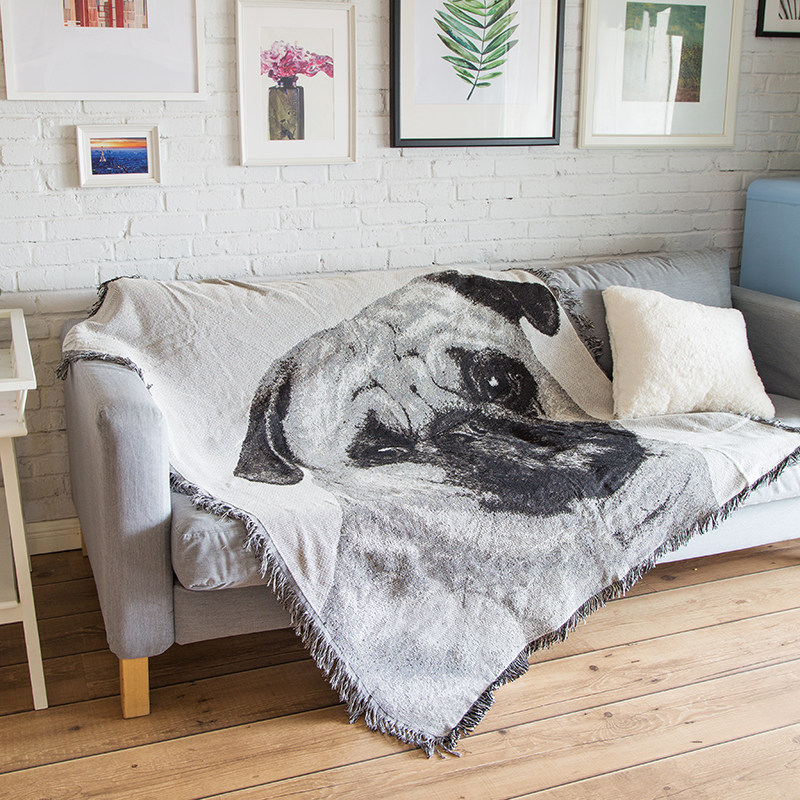 北欧现代ins棉麻针织沙发套沙发垫全盖布艺防滑沙发毯沙发垫盖巾