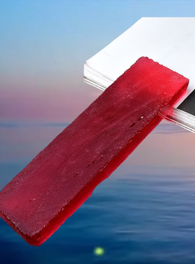 红琉璃红色石原石切割板料人造黄水晶石贴墙石片切片毛坯料