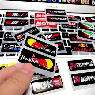 3D摩托车赞助商反光贴纸电动汽车笔记本拉杆旅行李箱装饰贴花防水