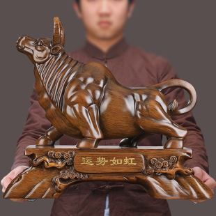牛年招财摆件、客厅、家庭办公桌、高端商务礼品、生肖牛年吉祥物