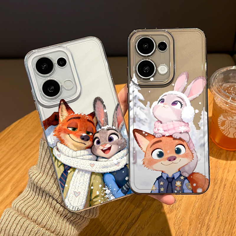 冬日尼克朱迪手机壳适用OPPO系列