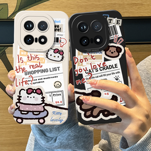 报纸凯蒂猫小狗手机壳适用iqoo15硅胶iqooneo10情侣13kitty猫12pro趣味11s新款z9turbo+高级感8/7se6/por外壳