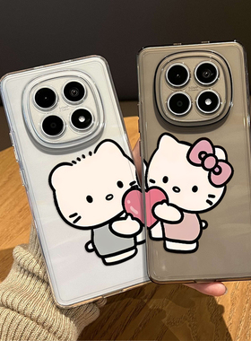 爱心kitty猫小狗手机壳适用红米note15pro透明14情侣13趣味turbo4凯蒂猫12一对11tpro新款3搞怪10/9外壳redmi