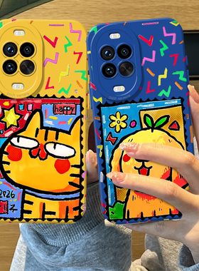 彩色涂鸦猫狗手机壳适用华为nova15硅胶14pro情侣13搞怪12ultra趣味11se小猫10可爱9新款8小众7外壳por保护套